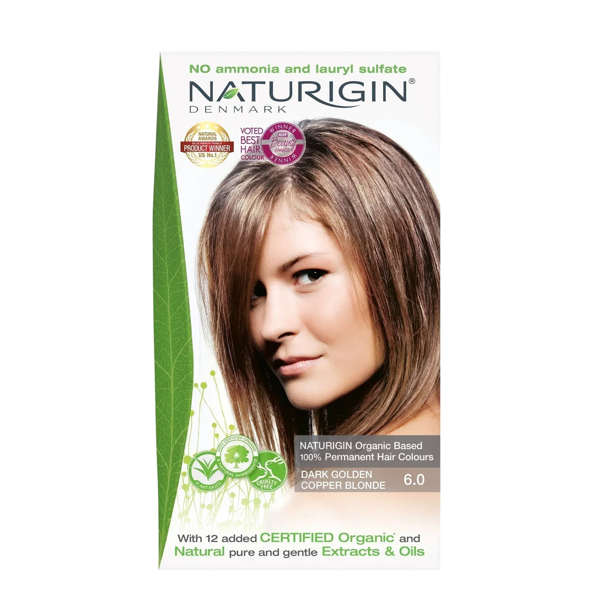 NATURIGIN Dark Golden Copper Blonde 6.0 – Coloración Permanente